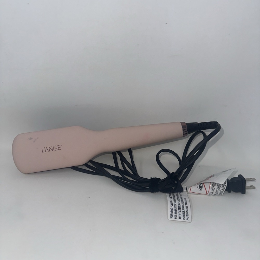 L'ange Le Vite Ceramic Hair Straightening Brush Blush Pink‎ Works Anti frizz Adj